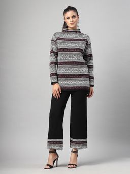 Mafadeny - Women's Woven Co-Ord Set - Wine