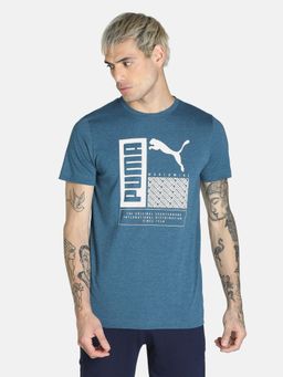 Puma - Graphic Logo Mens Blue T-shirt