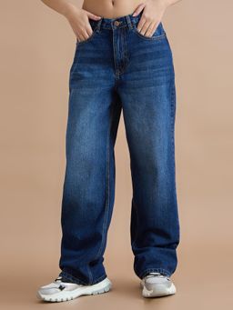 TARAMA - Womens Low Rise Wide Leg Jeans