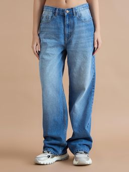 TARAMA - Womens Low Rise Wide Leg Jeans