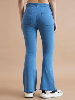 TARAMA - High Waist Pull-On Stretch Flared Jeans