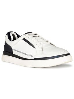 Bata - Mens White Lace-Ups Casual Sneakers