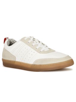 Bata - Mens White Lace-Ups Casual Sneakers