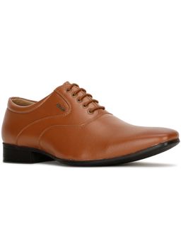 Bata - Mens Tan Lace-Ups Formal Oxfords