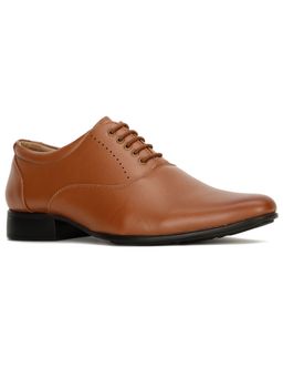 Bata - Mens Tan Lace-Ups Formal Oxfords