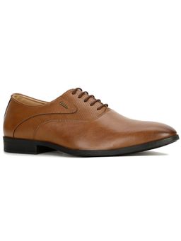 Bata - Mens Tan Lace-Ups Formal Oxfords
