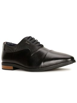 Bata - Mens Black Lace-Ups Formal Oxfords
