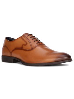 Bata - Mens Tan Lace-Ups Formal Oxfords