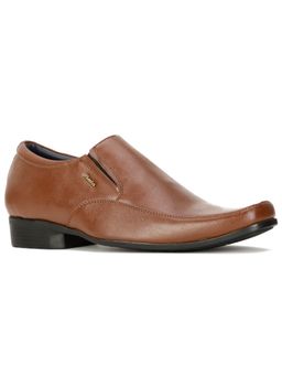 Bata - Mens Tan Slip On Formal Loafers