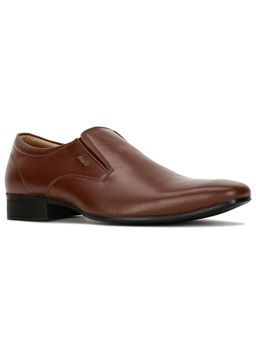 Bata - Mens Brown Slip On Formal Loafers