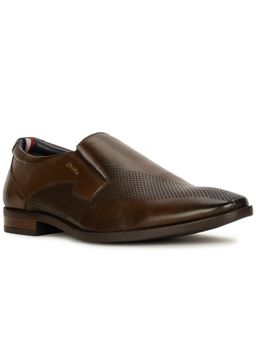 Bata - Mens Brown Slip On Formal Loafers