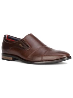 Bata - Mens Brown Slip On Formal Loafers