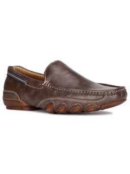 Bata - Mens Brown Slip On Casual Loafers