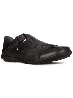 Bata - Mens Black Velcro Casual Sandals