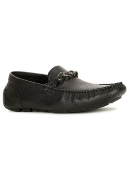 Bata - Mens Black Slip On Casual Loafers