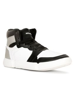 Bata - Mens White Lace-Ups Casual Sneakers