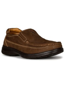 Bata - Mens Brown Slip On Casual Loafers