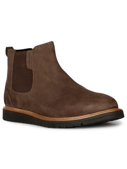 Hush Puppies - Mens Brown Slip On Casual Chelsea Boots