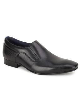 Hush Puppies - Mens Black Slip On Formal Loafers