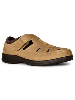 Bata - Mens Khaki Velcro Casual Sandals