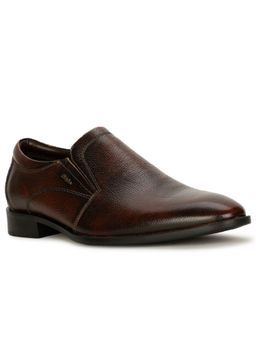 Bata - Mens Brown Slip On Formal Loafers
