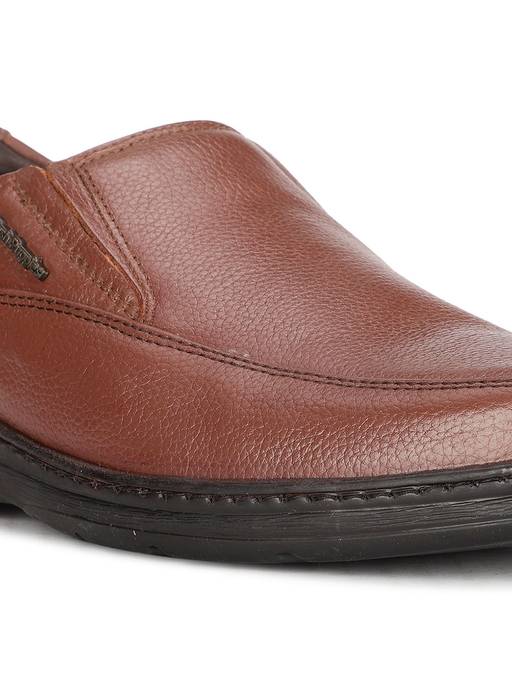 Buy Hush Puppies Mens Brown Slip On Formal Loafers Online display picture 3