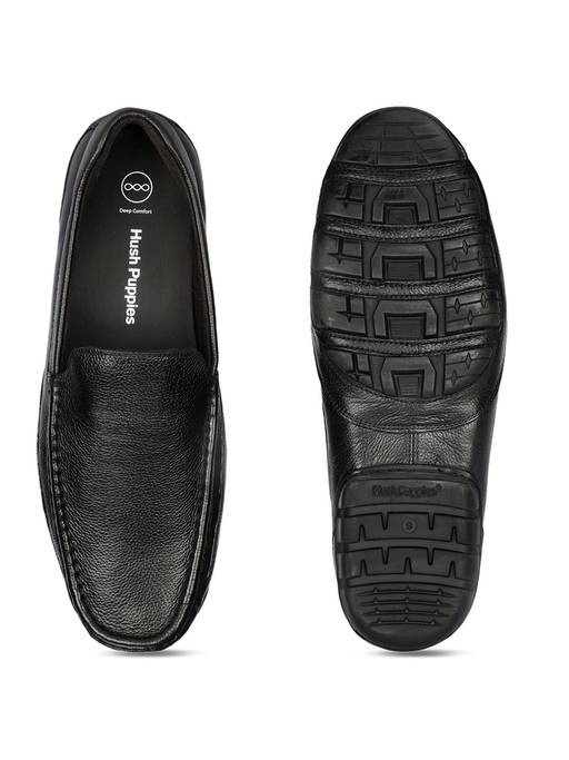 Buy Hush Puppies Mens Black Slip On Formal Loafers Online display picture 1