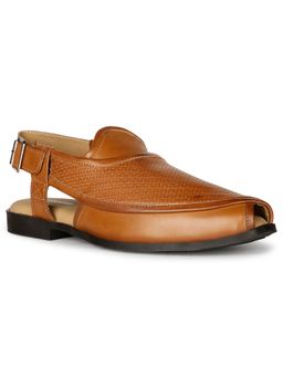 Bata - Mens Tan Velcro Casual Sandals