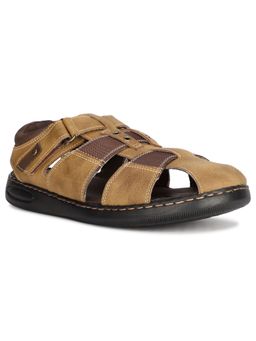 Bata - Mens Tan Velcro Casual Sandals