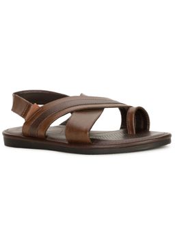 Bata - Mens Brown Velcro Casual Sandals