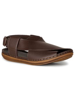 Bata - Mens Brown Buckle Casual Sandals