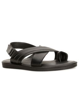 Bata - Mens Black Velcro Casual Sandals