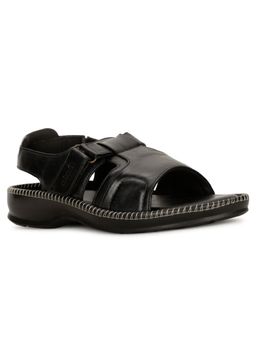 Bata - Mens Black Velcro Casual Sandals