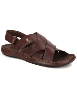 Hush Puppies - Mens Brown Velcro Casual Sandals