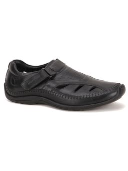 Hush Puppies - Mens Black Velcro Casual Sandals