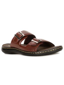Bata - Mens Brown Slip On Casual Sandals