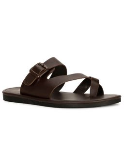 Bata - Mens Brown Slip On Casual Sandals