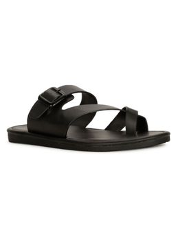 Bata - Mens Black Slip On Casual Sandals