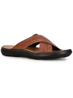 Hush Puppies - Mens Tan Slip On Casual Sandals