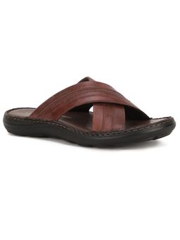 Hush Puppies - Mens Brown Slip On Casual Sandals
