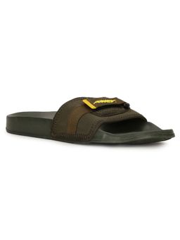 Power - Mens Olive Slip On Casual Sliders
