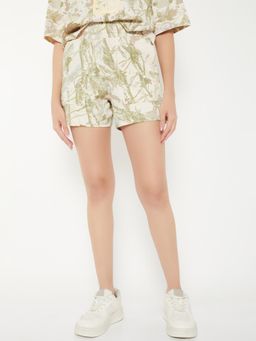 max - Women Printed Shorts-White