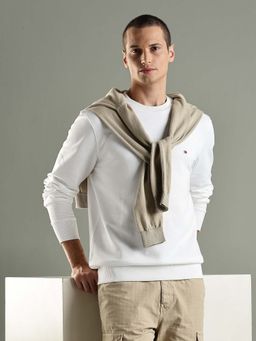 Tommy Hilfiger - Solid Regular Fit Cotton Sweatshirt