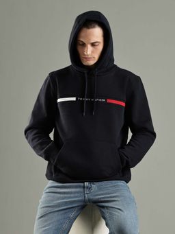 Tommy Hilfiger - Solid Logo Regular Fit Cotton Sweatshirt