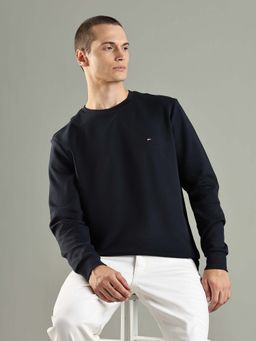 Tommy Hilfiger - Solid Regular Fit Cotton Sweatshirt