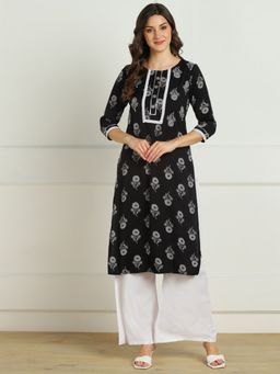 VEDANA - Monochrome Magic Embellished Kurta