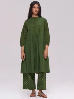 Ganga Fashions - Vineyard Green Cotton Co-Ord Set