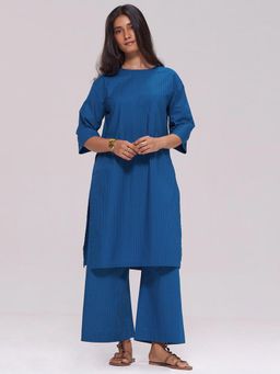Ganga Fashions - Indigo Bunting Cotton Co-Ord Set