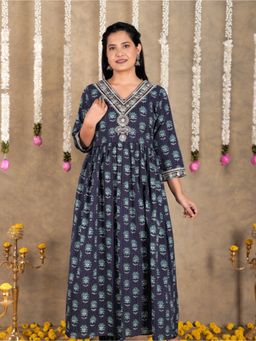 ARAMYA - Soft Cotton Straight Print Kurta For Women