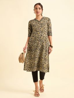 VISMAY - Multi-Colour Cotton Printed Kurta